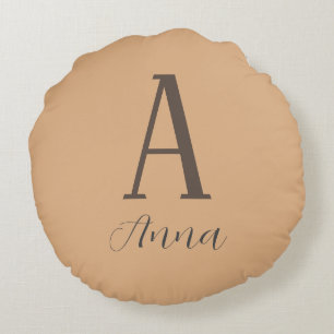 Monogram höstvib rund kudde
