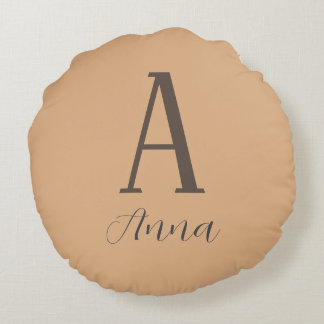 Monogram höstvib rund kudde
