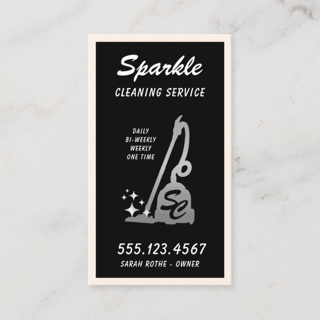 Monogram House Städning Service, Maid-Telefonkort (Framsida)