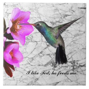 MONOGRAM HUMMINGBIRD KAKELPLATTA