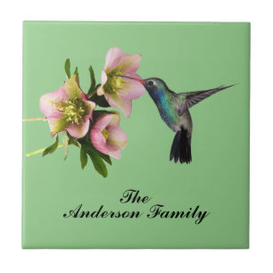 MONOGRAM HUMMINGBIRD KAKELPLATTA