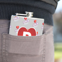 MONOGRAM I LOVE SOCA on GREY Fickplunta