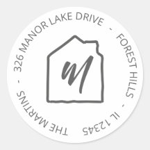 Monogram i minimalistisk husadress