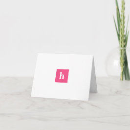 Monogram i Rosa Classic-Personlig Anteckningskort