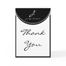 Monogram i svartvitt Tack