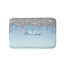Monogram Ice Blue Metallic Silver Glitter-avlyssni