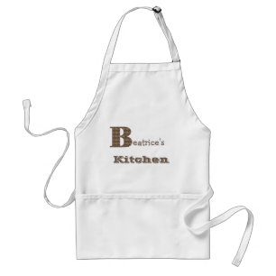 Monogram initial B Blommig Personlig Förkläde