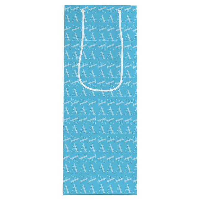 Monogram Initial Brev A, Aqua Blue (Framsidan)