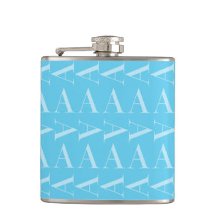 Monogram Initial Brev A, Aqua Blue Fickplunta