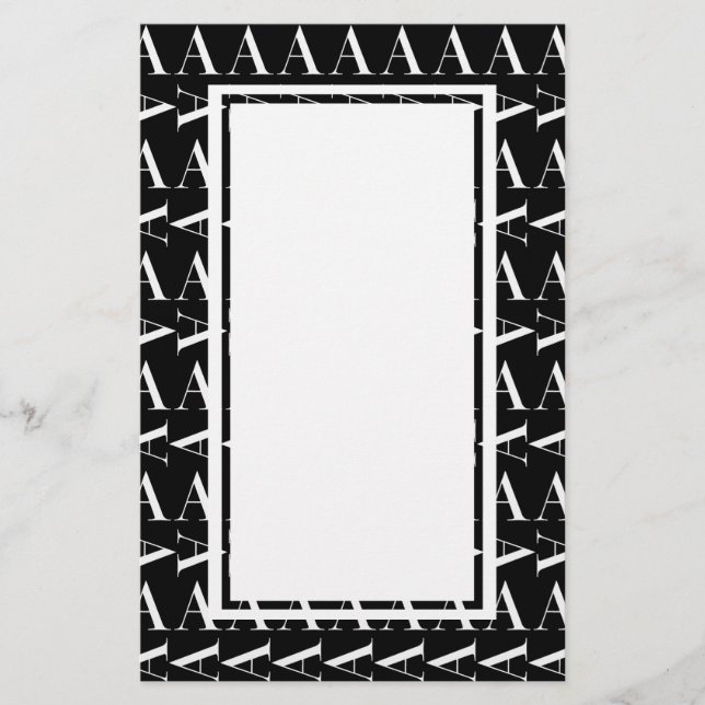 Monogram Initial Brev A Brevpapper (Framsida)