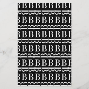Monogram Initial Brev B Brevpapper