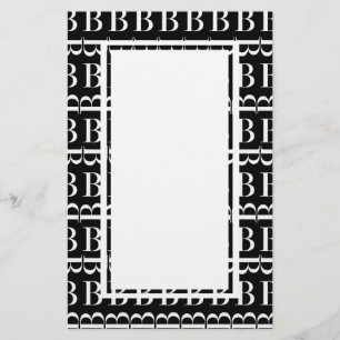 Monogram Initial Brev B Brevpapper