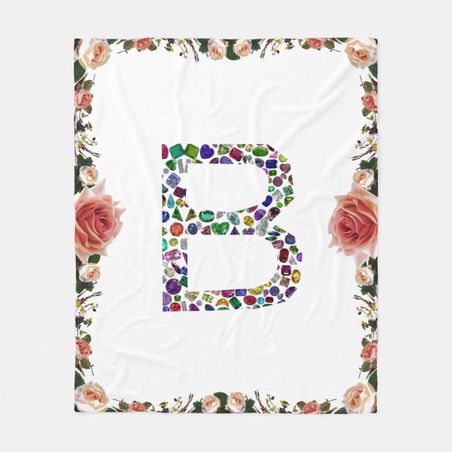 Monogram Initial Brev B Fleecefilt (Framsidan)