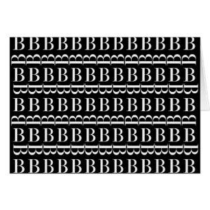 Monogram Initial Brev B Hälsningskort