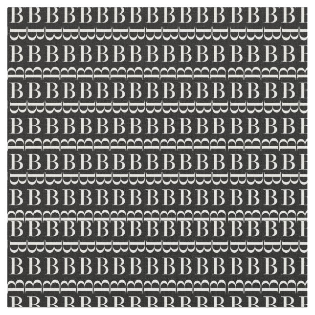 Monogram Initial Brev B Tyg (Närbild)