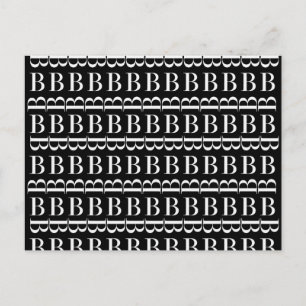 Monogram Initial Brev B Vykort