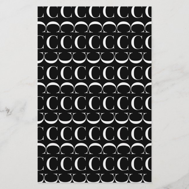 Monogram Initial Brev C Brevpapper (Framsida)