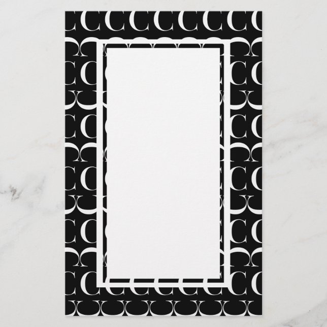 Monogram Initial Brev C Brevpapper (Framsida)