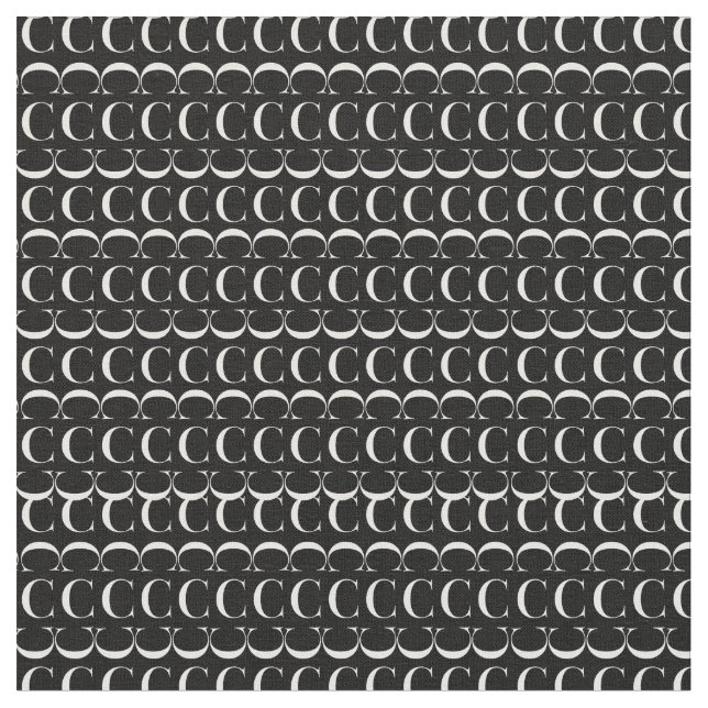 Monogram Initial Brev C Tyg (Närbild)