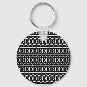 Monogram Initial Brev D Nyckelring