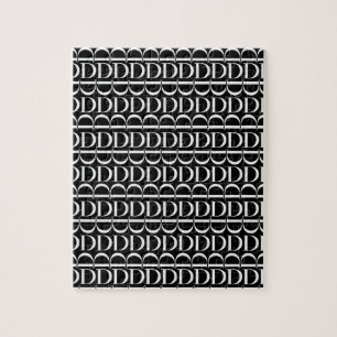 Monogram Initial Brev D Pussel