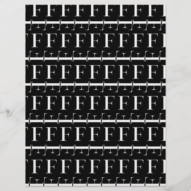 Monogram Initial Brev F (Framsida)