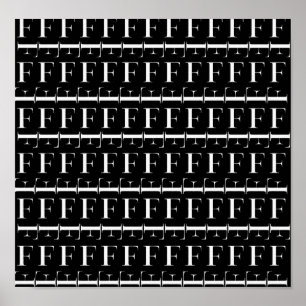 Monogram Initial Brev F Poster