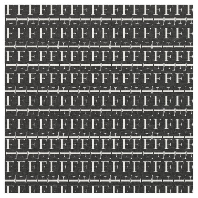 Monogram Initial Brev F Tyg (Närbild)