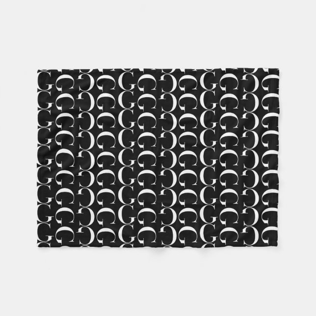 Monogram Initial Brev G Fleecefilt (Framsidan (Horisontell))