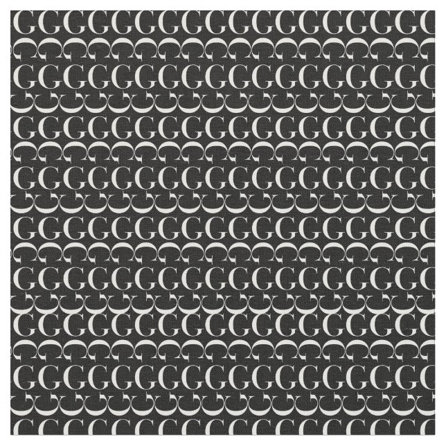 Monogram Initial Brev G Tyg (Närbild)