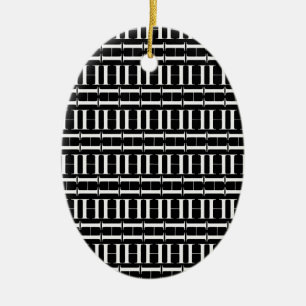 Monogram Initial Brev H Julgransprydnad Keramik