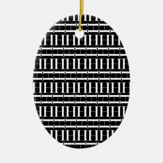 Monogram Initial Brev H Julgransprydnad Keramik (Framsidan)