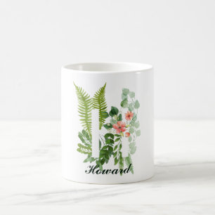Monogram Initial Brev H Modern egen beteckning Kaffemugg