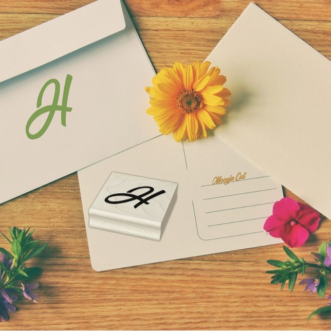 Monogram Initial Brev H Stämpel (Skapare uppladdad)