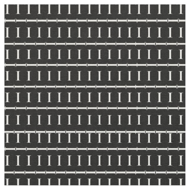 Monogram Initial Brev I Tyg (Närbild)