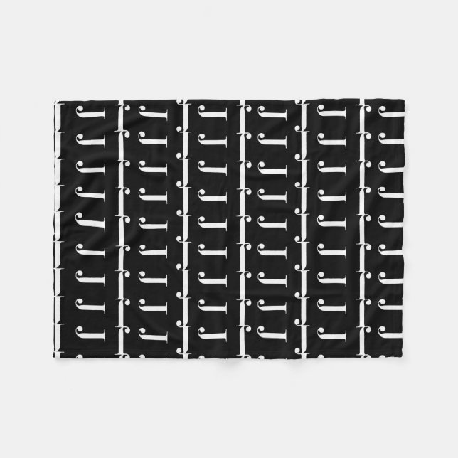 Monogram Initial Brev J Fleecefilt (Framsidan (Horisontell))