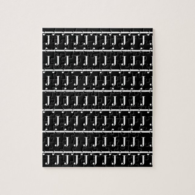 Monogram Initial Brev J Pussel (Vertikal)