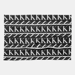 Monogram Initial Brev K Kökshandduk