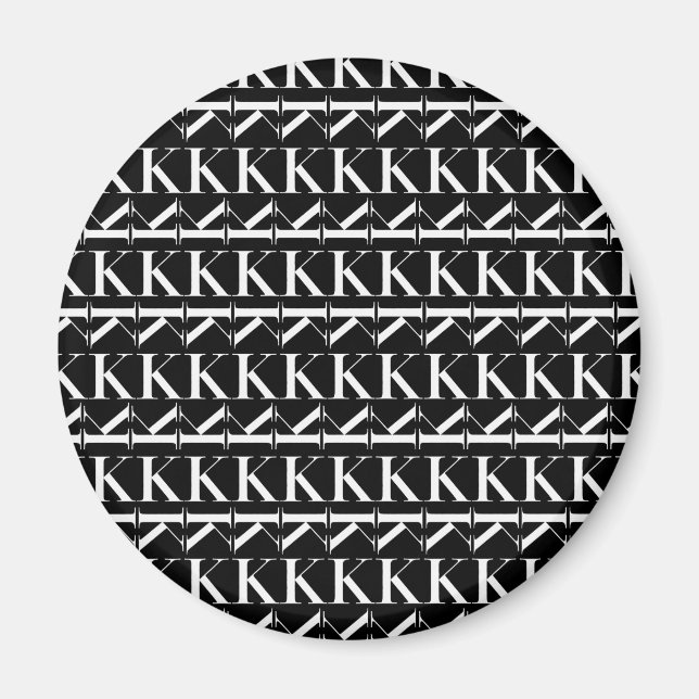 Monogram Initial Brev K Magnet (Framsidan)