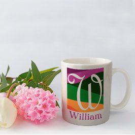 Monogram Initial Brev Kaffemugg