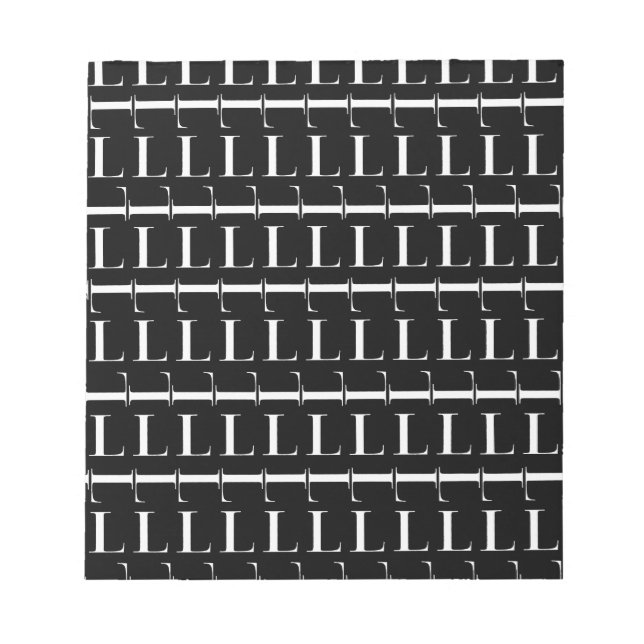 Monogram Initial Brev L Anteckningsblock (Framsida)