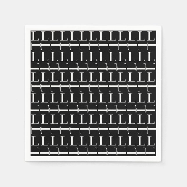 Monogram Initial Brev L Pappersservett (Framsidan)