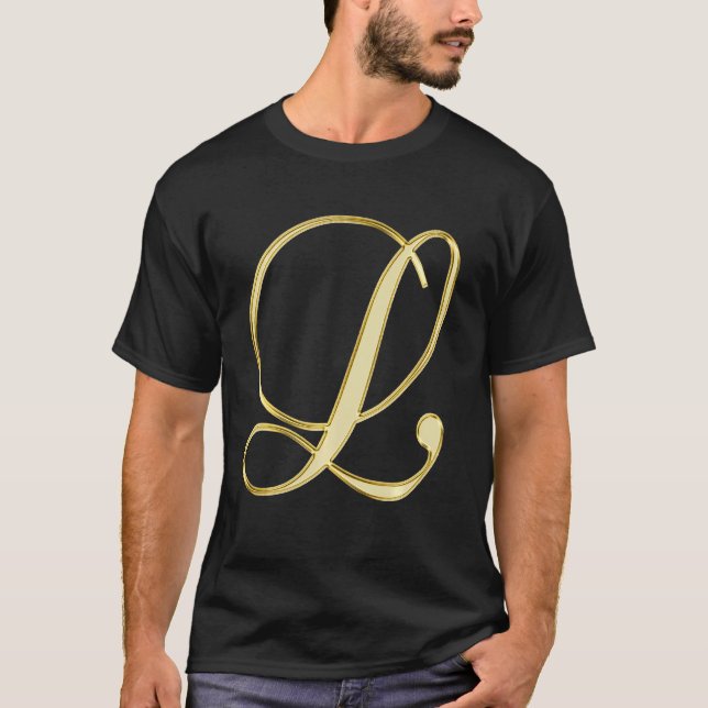Monogram Initial Brev L T Shirt (Framsida)