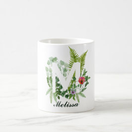 Monogram Initial Brev M | Modern egen beteckning Kaffemugg