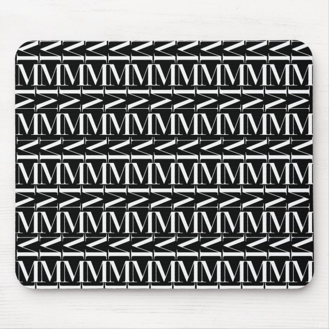 Monogram Initial Brev M Musmatta (Framsidan)