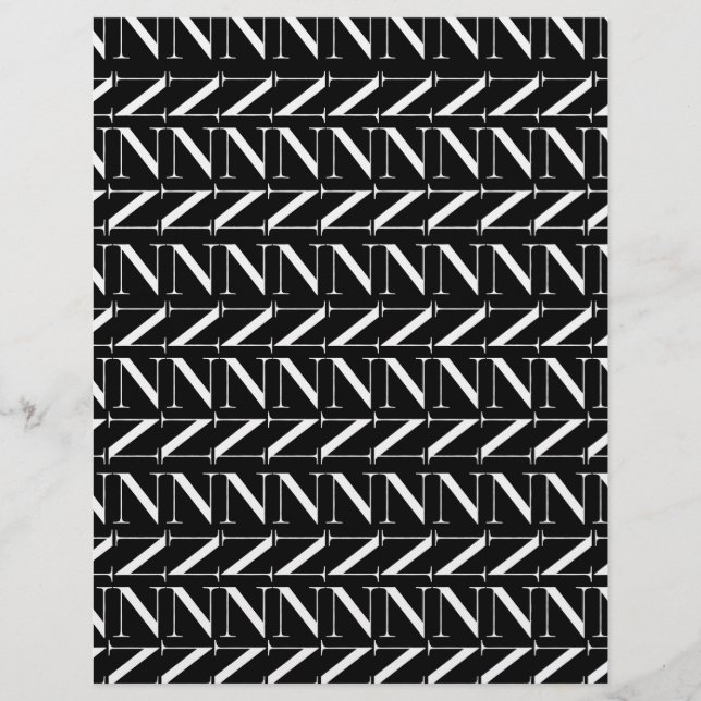 Monogram Initial Brev N (Framsida)