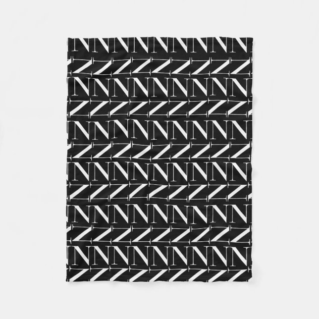 Monogram Initial Brev N Fleecefilt (Framsidan)