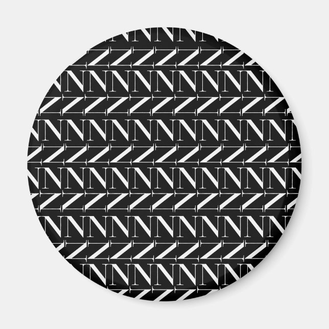 Monogram Initial Brev N Magnet (Framsidan)