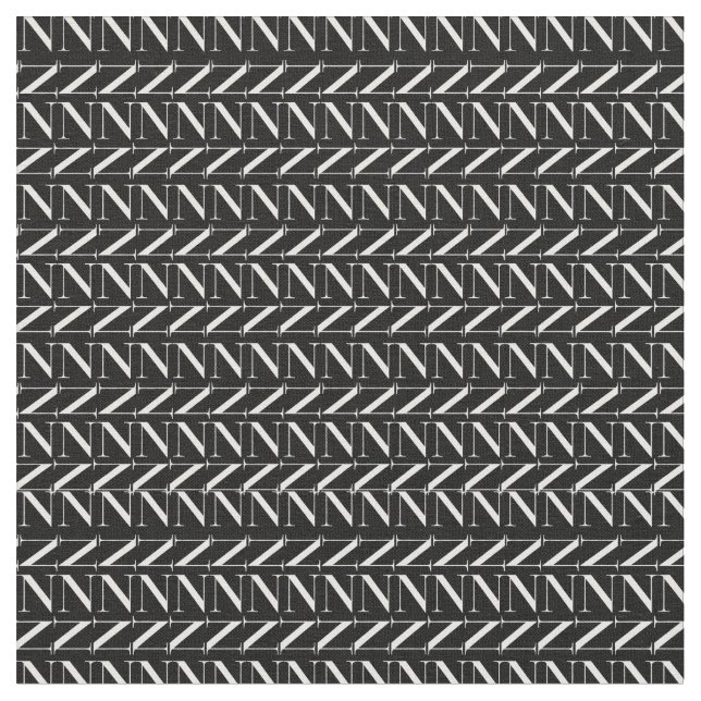 Monogram Initial Brev N Tyg (Närbild)