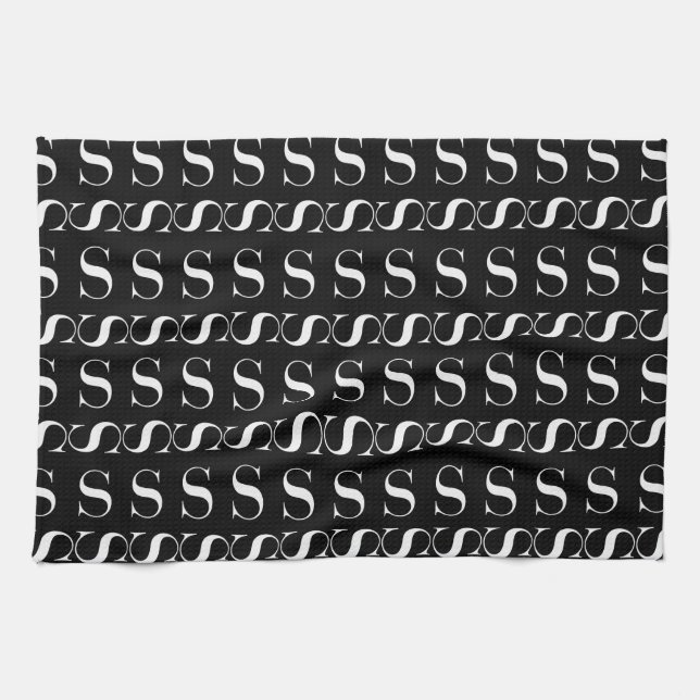 Monogram Initial Brev S Kökshandduk (Horisontell)